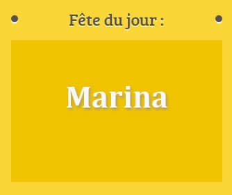 prénom Marina le 20 juillet