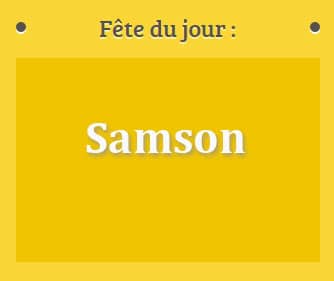 prénom Samson le 28 juillet