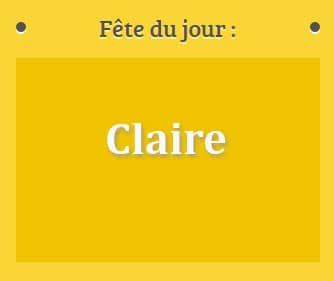 Prénom Claire fête le 11 Août