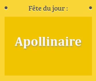 Prénom Apollinaire fête le 12 septembre
