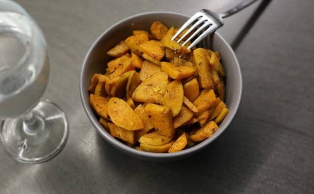 Rêver de patates douces cuites en morceaux :