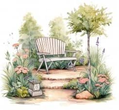 Interprétation détaillée d'un rêve de banc de jardin :