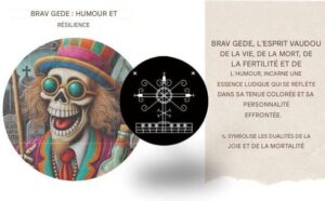 BRAV GEDE, L'ESPRIT VAUDOU DE LA VIE, DE LA MORT, SYMBOLISE LES DUALITÉS DE LA JOIE ET DE LA MORTALITÉ